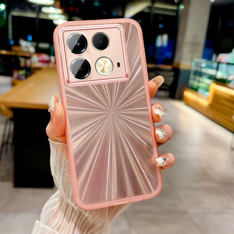 New Arrival - Transparent With Glitter Paper 2 in 1 Phone Case For Infinix Note 40 40 Pro 40 Pro+ 30 Pro 30i Hot 40 Pro 40i 30 30i 20 12 12i 12 Play with Lens Film Protective Back Cover