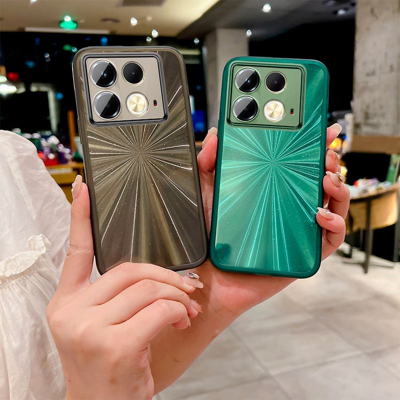New Arrival - Transparent With Glitter Paper 2 in 1 Phone Case For Infinix Note 40 40 Pro 40 Pro+ 30 Pro 30i Hot 40 Pro 40i 30 30i 20 12 12i 12 Play with Lens Film Protective Back Cover