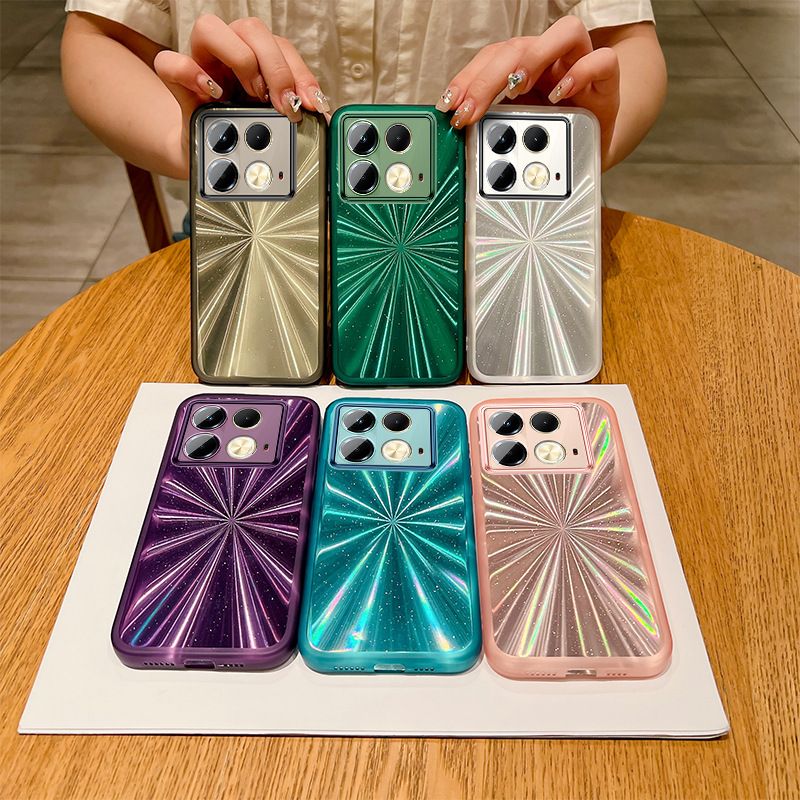 New Arrival - Transparent With Glitter Paper 2 in 1 Phone Case For Infinix Note 40 40 Pro 40 Pro+ 30 Pro 30i Hot 40 Pro 40i 30 30i 20 12 12i 12 Play with Lens Film Protective Back Cover