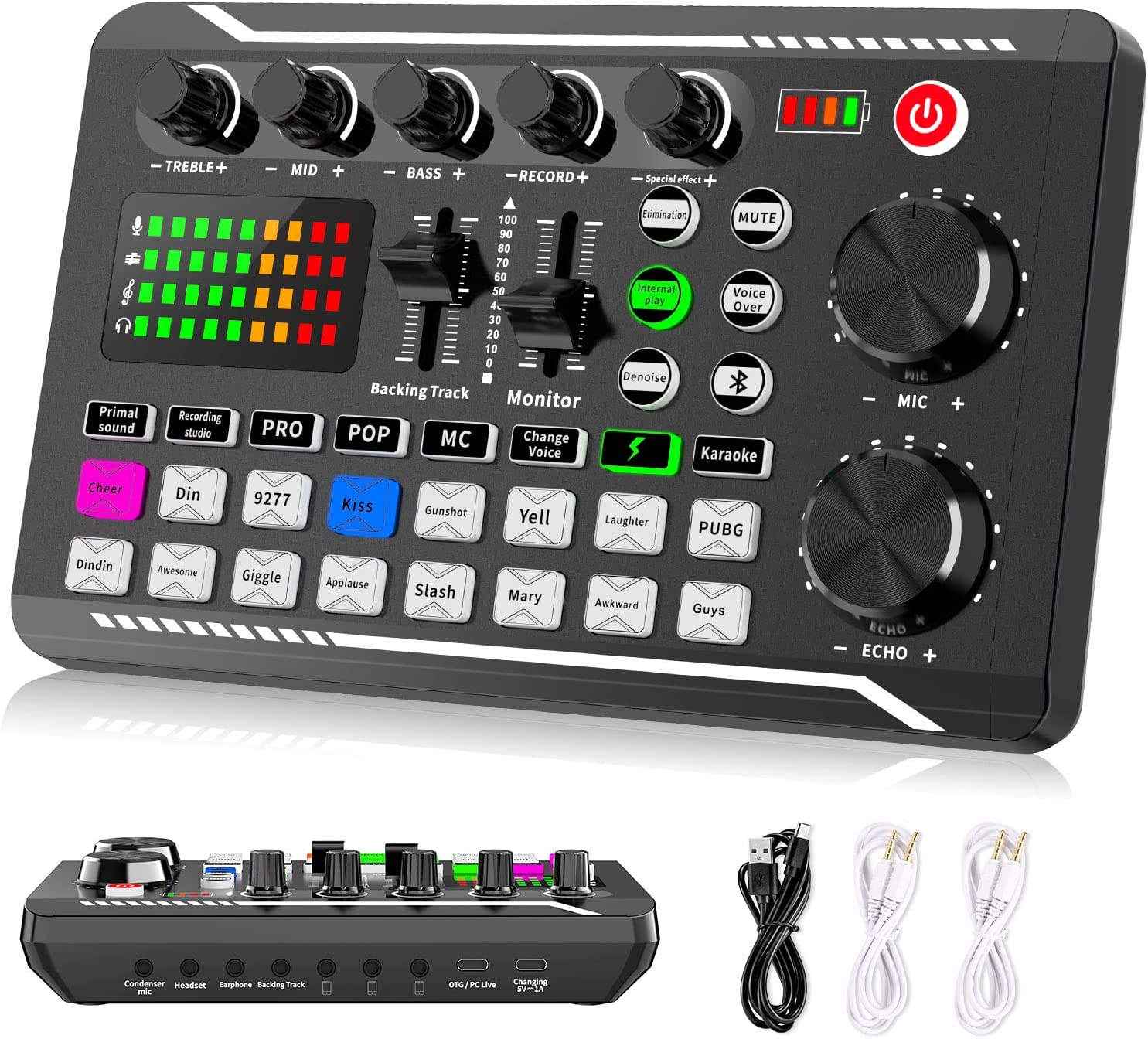 Professional Mixer Live Sound Card And Effects With DJ Mixer
