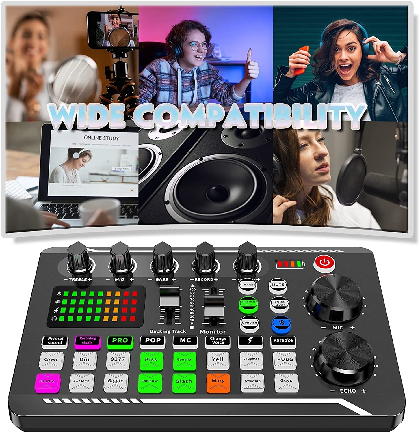Professional Mixer Live Sound Card And Effects With DJ Mixer