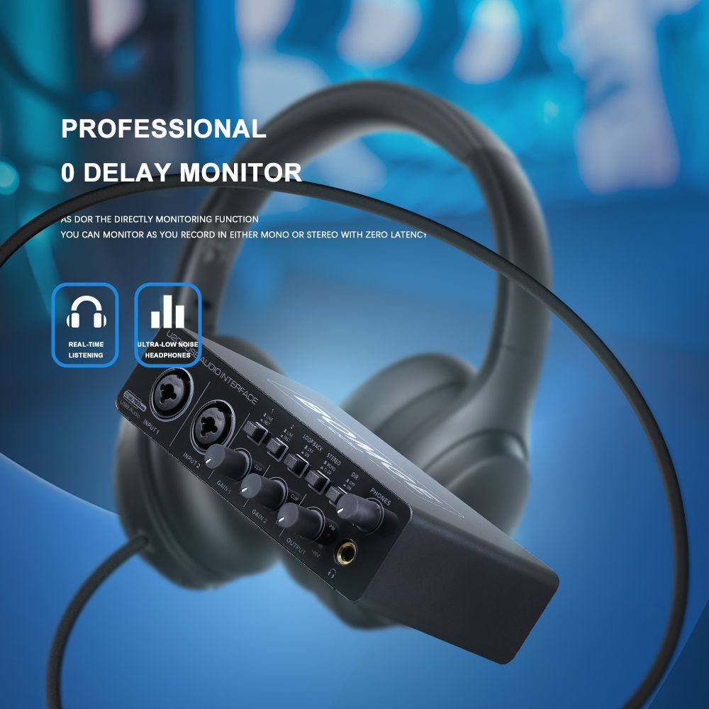 BOMGE U202 USB Audio Interface With Mic Preamplifier