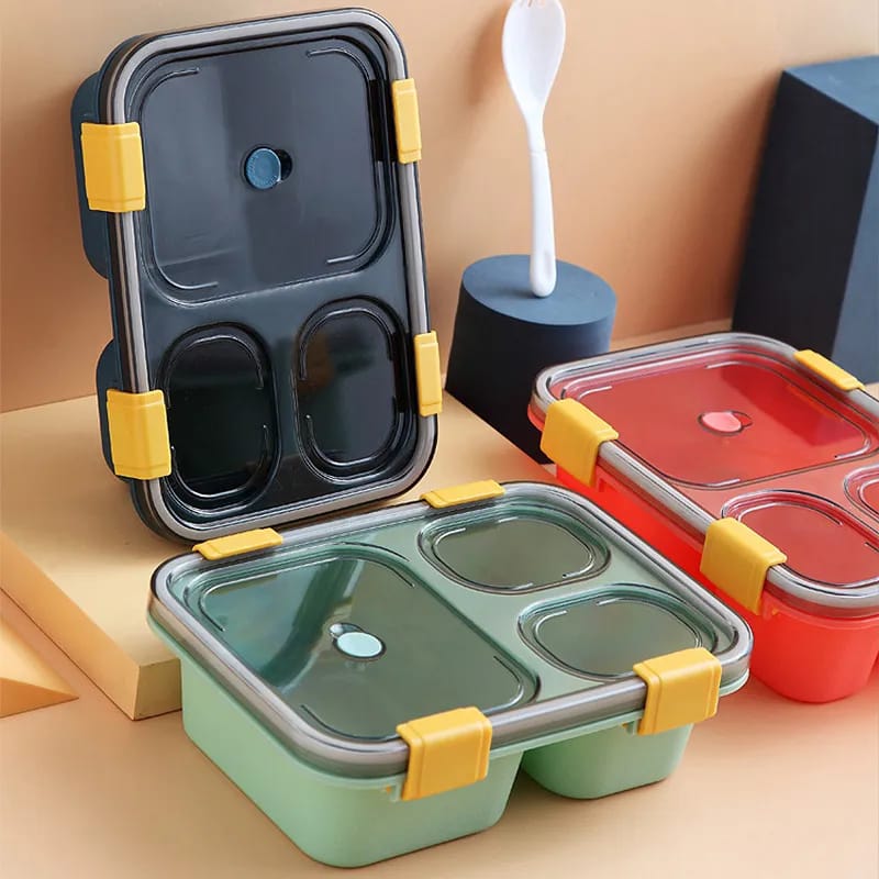 CLEARANCE OFFER Healthy Plastic Lunch Box Snap Leak Proof Microwave Dinnerware Bento Box Adults Kid Food Storage Container Lunchbox