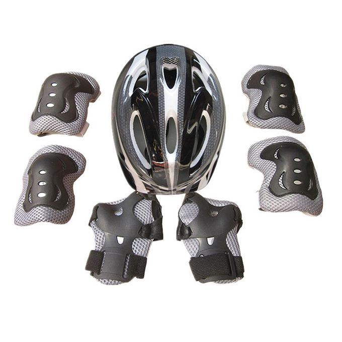 CLEARANCE OFFER 7pcs/Set Kids Roller Skating Bicycle Helmet Knee Wrist Guard Elbow Pad Set For Children Cycling Sports Protective Guard Gear Set