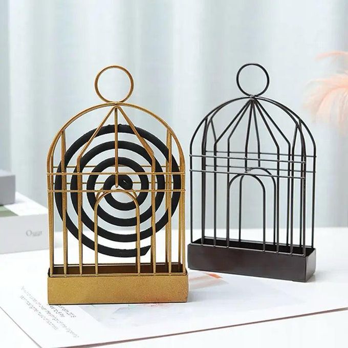 New Mosquito Coil Holder Bird Cage Shape Hand-made European Style Mosquito Repellent Incenses Rack Plate Home Decoration