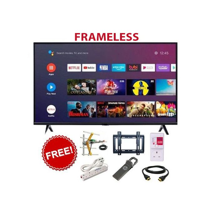 WK 43" INCHES SMART ANDROID FRAMELESS TV-NETFLIX/YOUTUBE-USB/HDMI/VGA-BLUETOOTH+FREE GIFTS