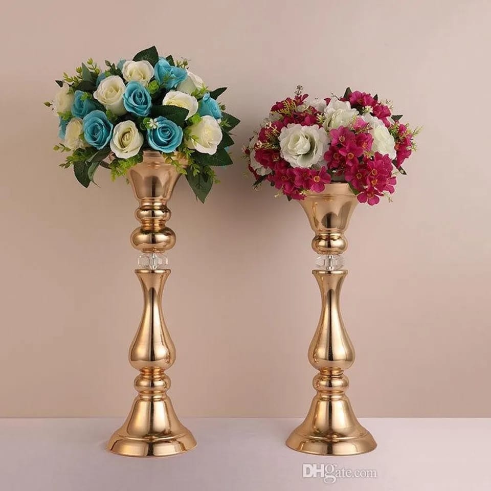 Wedding Home Hotel Gold European Decorations Metal Flower Stand ✓ Wedding Decoration, Flower Stand, Gifts Gypsum Decor, Console Decor