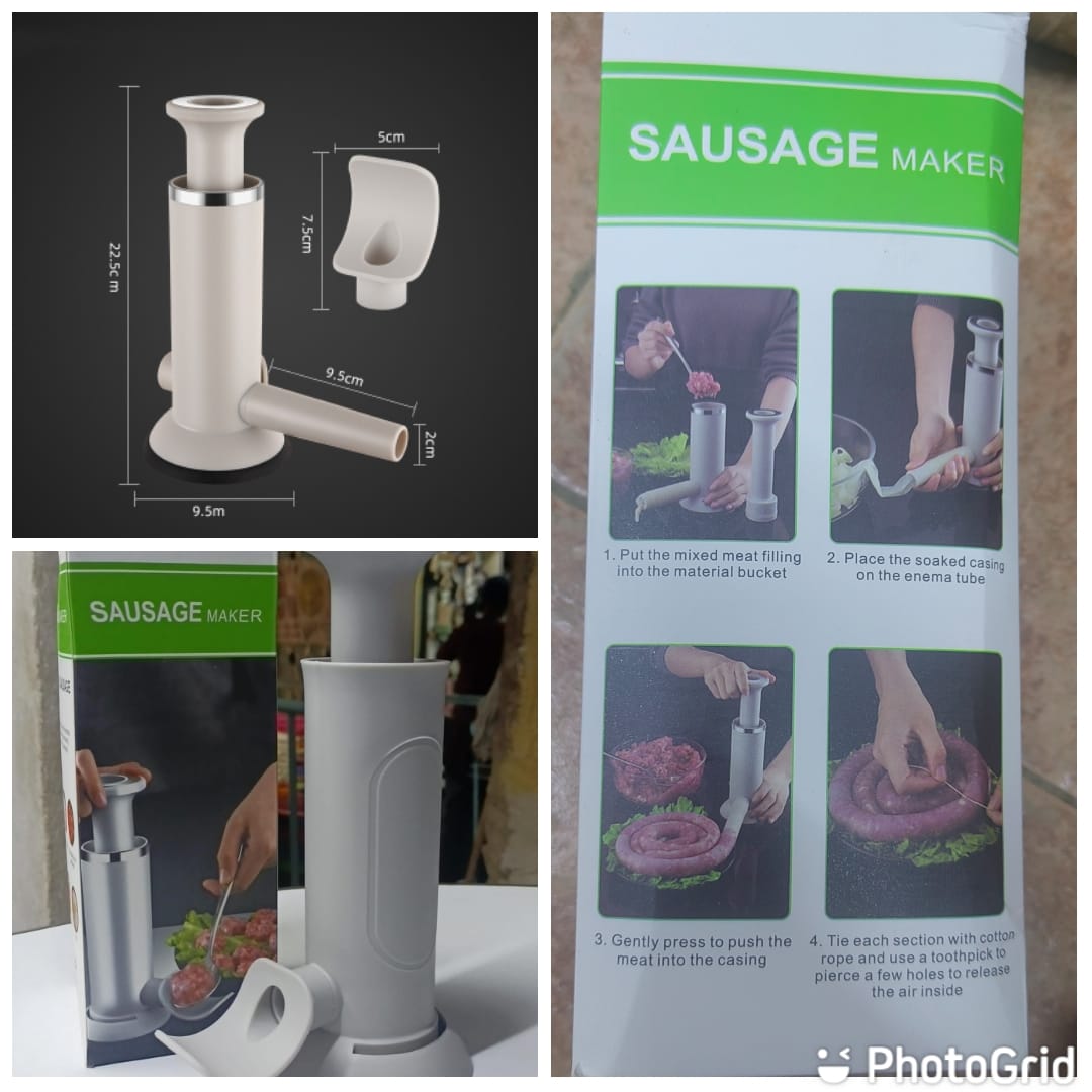 Sausage Maker Meatball Maker Sausage Stuffer Homemade Sausage Tool Dual Use Tool Filler Kitchen Accessories Cooking Utensils.PLEASE WATCH THE VIDEO BELOW ON HOW ITS USED