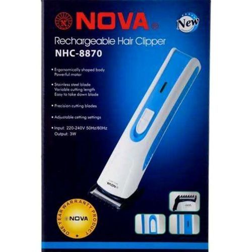 ELECTRIC SHAVER. Nova NEW PRO Rechargeable Hair Trimmer/Shaving Machine Perfect for all-around outlining and fadingEquipped with extremely close-cutting bladeContoured housing with high-speed motorHig