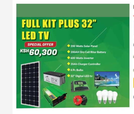 SOLAR FULLKIT PLUS 32 INCH LED TV