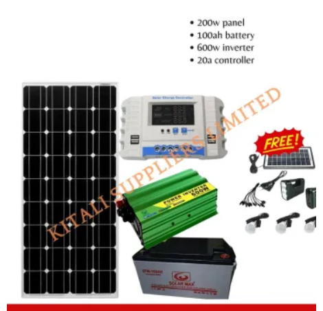 200W Solar Panel & 100AH Battery Full Kit | Complete Solar Power System + FREE Gdlite Solar Lighting System - Power your home or business with the 200W Solar Panel & 100AH Battery Full Kit.