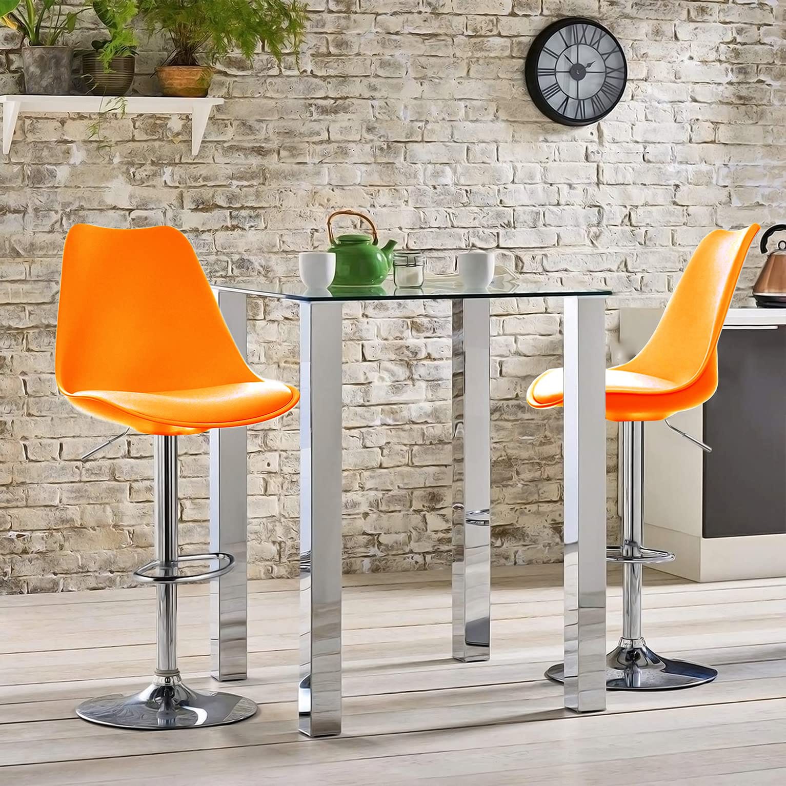 Adjustable height leather Swivel Bar/kitchen swivel counter stool