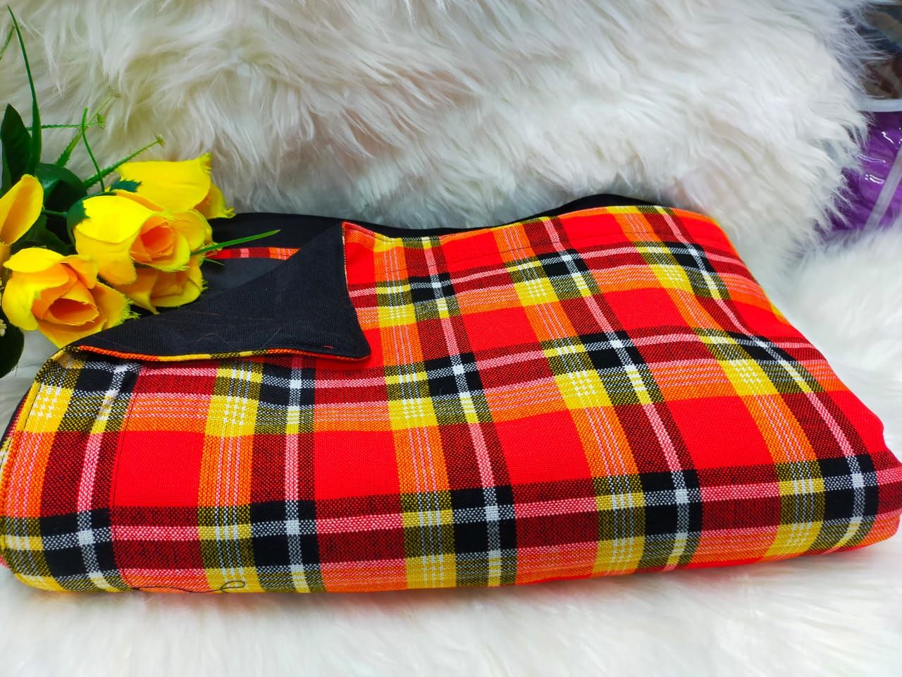 Warm and soft Maasai  bedcover.