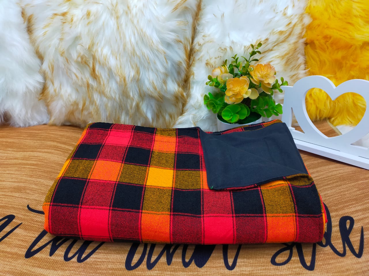 Warm and soft Maasai  bedcover.