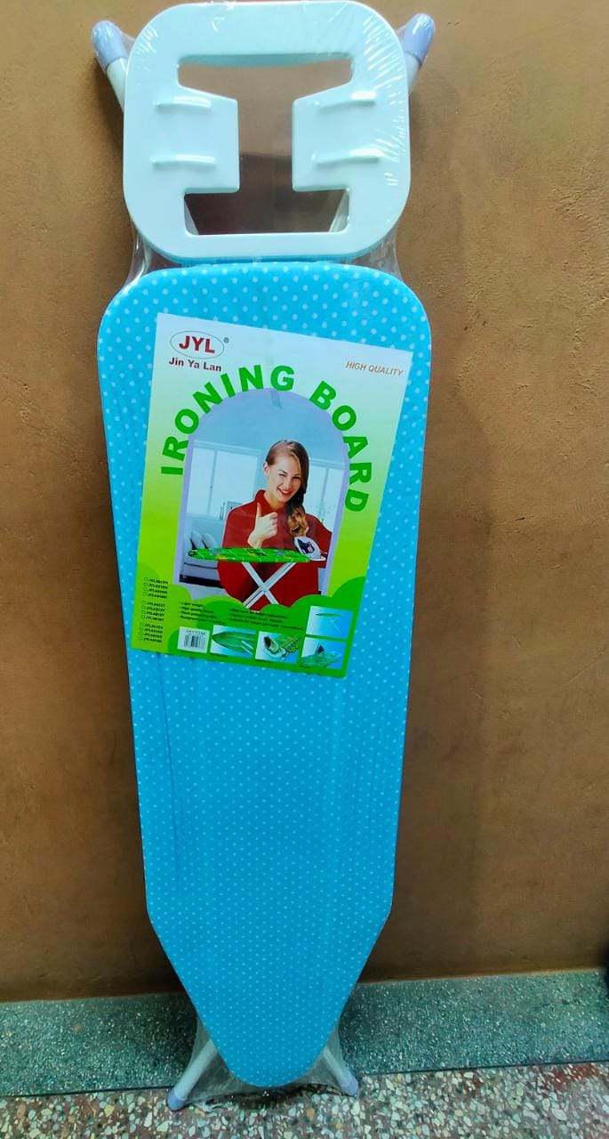 Heavy metallic strong home ironing board.
High quality
Rust proof
Height adjustment level
Fashion Cotton cover pads.
Suitable for steam and iron conventional.