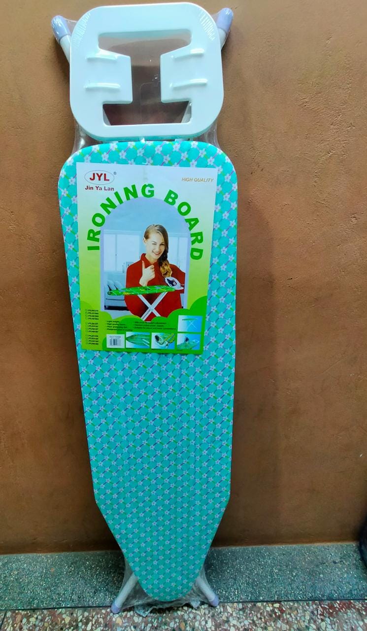 Heavy metallic strong home ironing board.
High quality
Rust proof
Height adjustment level
Fashion Cotton cover pads.
Suitable for steam and iron conventional.