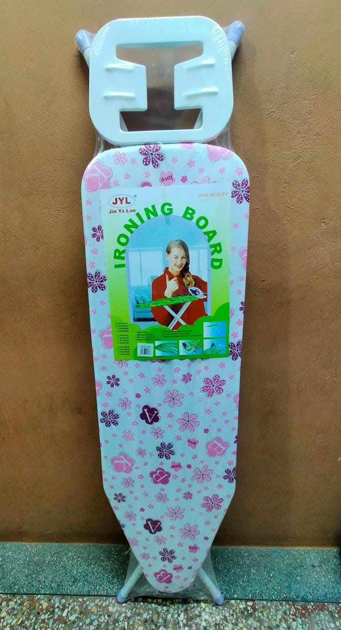 Heavy metallic strong home ironing board.
High quality
Rust proof
Height adjustment level
Fashion Cotton cover pads.
Suitable for steam and iron conventional.