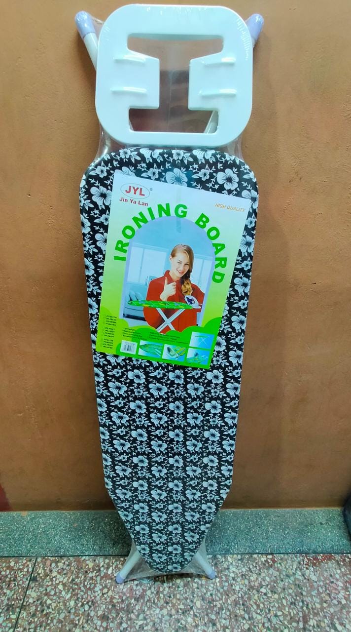 Heavy metallic strong home ironing board.
High quality
Rust proof
Height adjustment level
Fashion Cotton cover pads.
Suitable for steam and iron conventional.