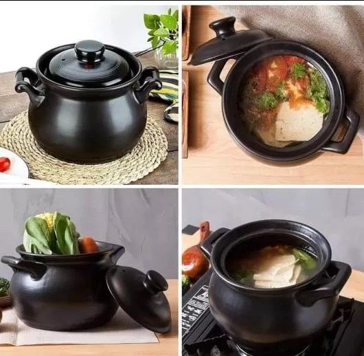 5.3 Litre Porcelain Casserole Cooking pot Porcelain is known for its durability and ability to distribute heat evenly, making it suitable for slow cooking and simmering dishes. It's also resistant to