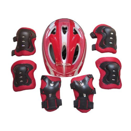 CLEARANCE OFFER 7pcs/Set Kids Roller Skating Bicycle Helmet Knee Wrist Guard Elbow Pad Set For Children Cycling Sports Protective Guard Gear Set