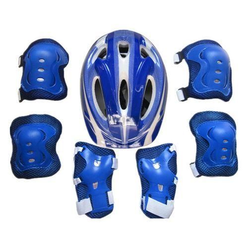 CLEARANCE OFFER 7pcs Kid Child Roller Skating Bike Helmet Knee Wrist Guard Elbow Pad Set Skateboard