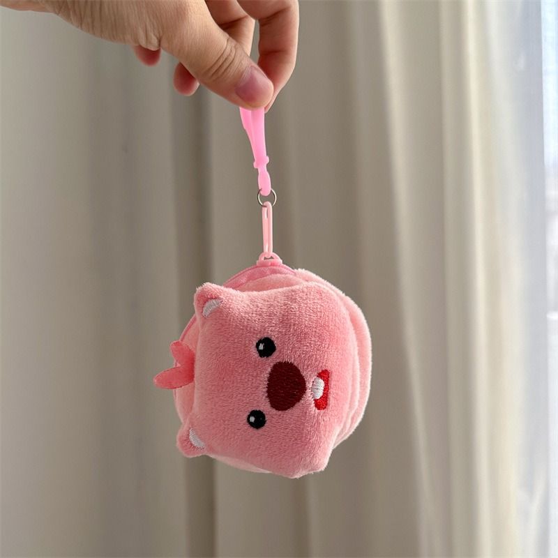 Cute Girl Ruby Zero Wallet Little Beaver Earbuds Round Square Small Book Bag Can Hold Card Keys