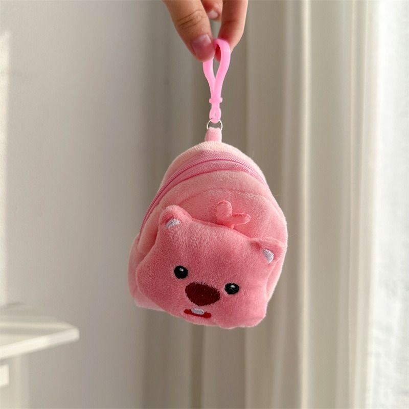 Cute Girl Ruby Zero Wallet Little Beaver Earbuds Round Square Small Book Bag Can Hold Card Keys