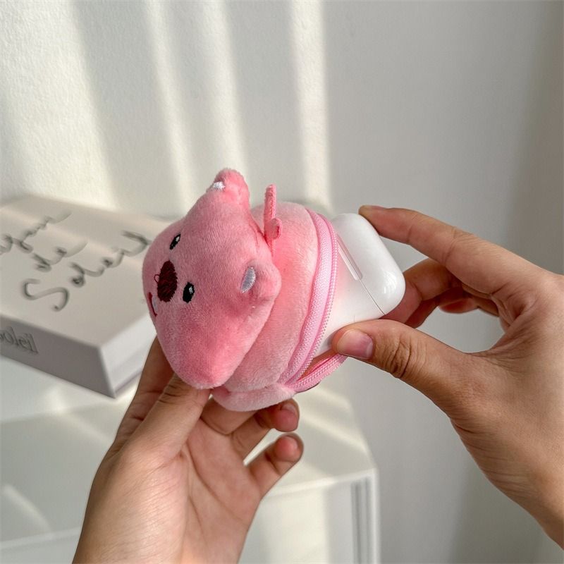 Cute Girl Ruby Zero Wallet Little Beaver Earbuds Round Square Small Book Bag Can Hold Card Keys