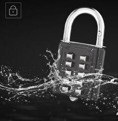 Smart Password Combination Padlock Large 10/8 Digits Keypad Lock Outdoor Waterproof Anti-theft Padlock Hasp Mini Code Padlock For School Office Luggage Door Lock Cabinet File Box Locker Toolbox Fence