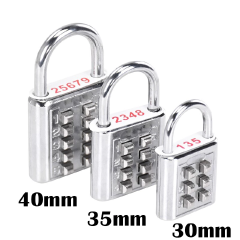 Smart Password Combination Padlock Large 10/8 Digits Keypad Lock Outdoor Waterproof Anti-theft Padlock Hasp Mini Code Padlock For School Office Luggage Door Lock Cabinet File Box Locker Toolbox Fence