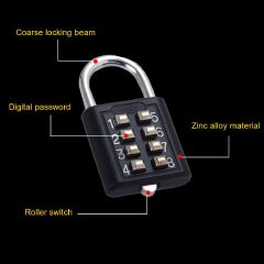 Smart Password Combination Padlock Large 10/8 Digits Keypad Lock Outdoor Waterproof Anti-theft Padlock Hasp Mini Code Padlock For School Office Luggage Door Lock Cabinet File Box Locker Toolbox Fence