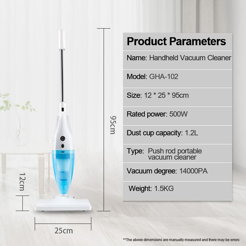 2 In 1 Multifunctional Vacuum cleaner household car high suction handheld push rod vacuum home Sweeper Hardwood Carpet mite Sweeping Machine Sofa Keyboard Dust Collector cleaning 10 rushes 10 filter