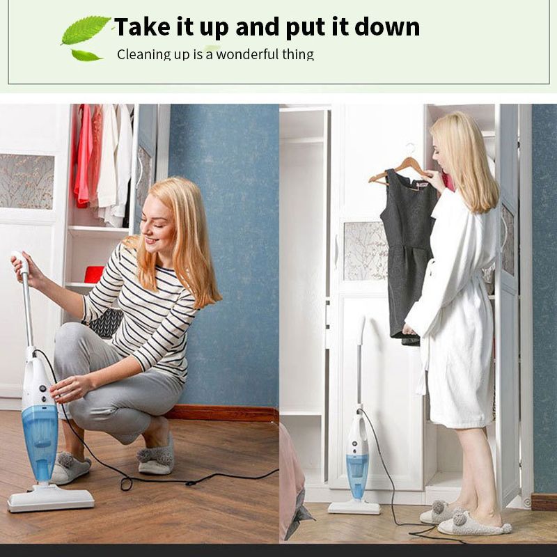 2 In 1 Multifunctional Vacuum cleaner household car high suction handheld push rod vacuum home Sweeper Hardwood Carpet mite Sweeping Machine Sofa Keyboard Dust Collector cleaning 10 rushes 10 filter