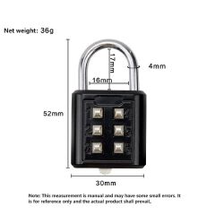 Smart Password Combination Padlock Large 10/8 Digits Keypad Lock Outdoor Waterproof Anti-theft Padlock Hasp Mini Code Padlock For School Office Luggage Door Lock Cabinet File Box Locker Toolbox Fence