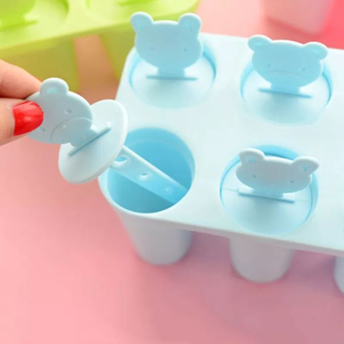 6-piece Set Ice Cream Mold Mould Popsicle Maker Box DIY
