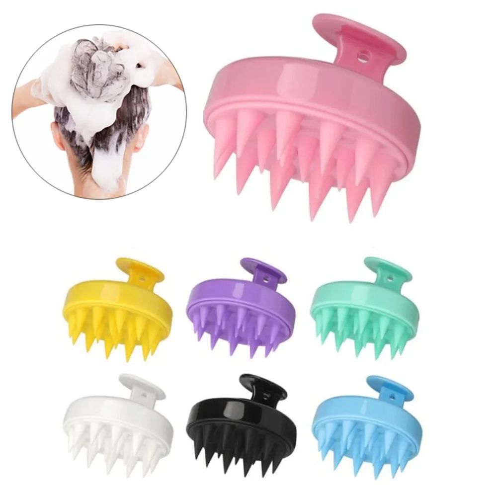Hair Scalp Massager Shampoo Brush Soft Silicone Shampoo Brush Massage Shampoo Brush Clean Scalp Bath Comb Scalp Beauty Health 1 PCS-