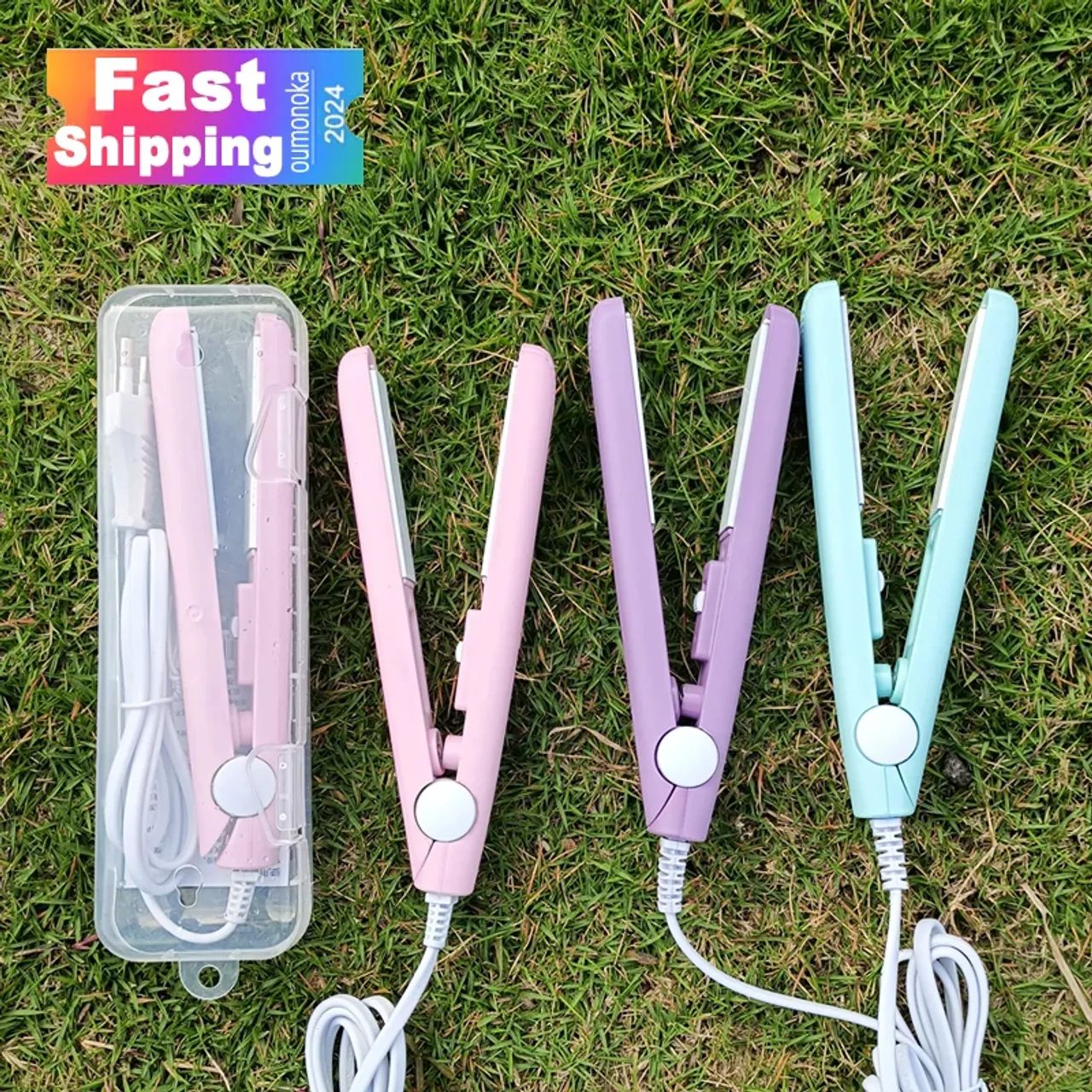Hair Iron High Quality flat iron Straightening hot comb mini professional hair straightener & Curling Iron Styling Tools-