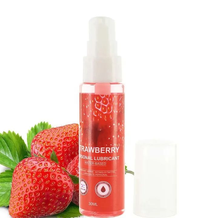 Lubricant Strawberry Flavor Edible Lube for Anal Vaginal Oral Sex Lube Vagina Orgasm Gel Adult Products Silicone Body Massage Oil - Kailin-