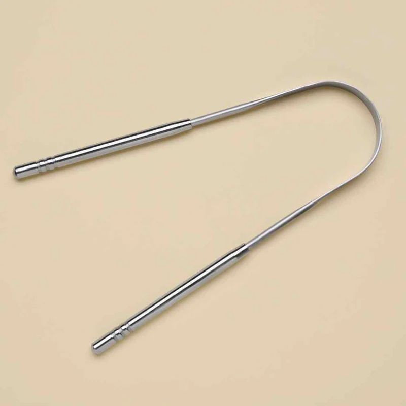 1pc Tongue Scraper, Reduce Bad Breath, Stainless Steel Tongue Cleaners, Metal Tounge Scrappers, Tongue Scraper Cleaner for Fresh -