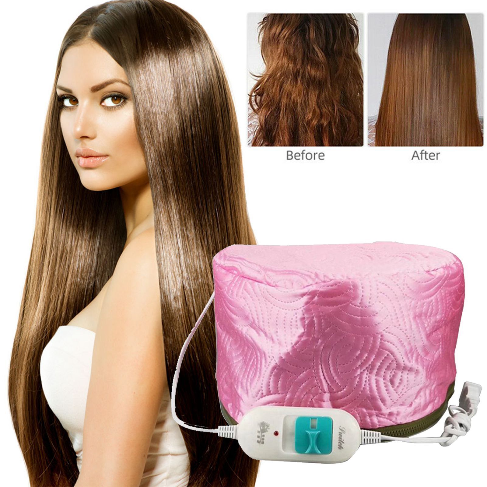 Electric Hair Cap Hat Salon Spa Steamer Hair Thermal Treatment Nourishing Hair Mask Baking Oil Cap Hair Dryer Heat Hat Hair Care-