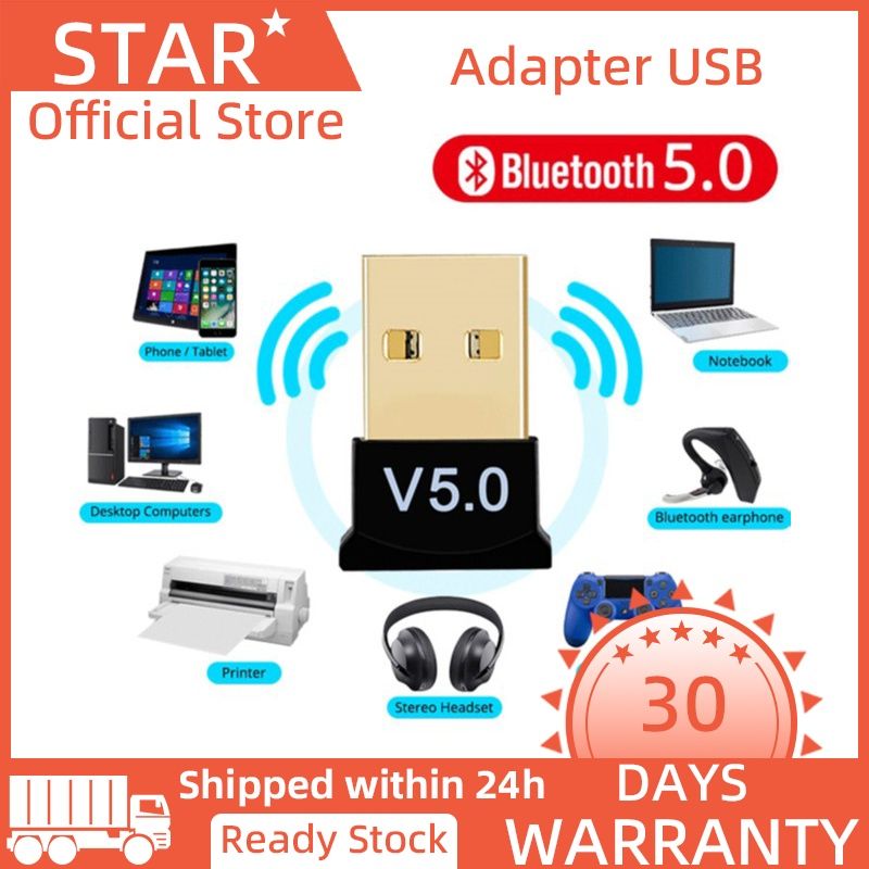 USB Bluetooth 5.0 Adapter Transmitter Bluetooth Receiver Windows 11/10/8.1 BT Audio Wireless USB Dongle for Computer PC Laptop-