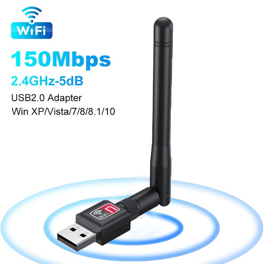 USB WiFi Adapter 300Mbps 2.4GHz Antenna USB 802.11n/g/b Ethernet Wi-Fi dongle USB LAN Wireless Network Card PC WiFi Receiver-