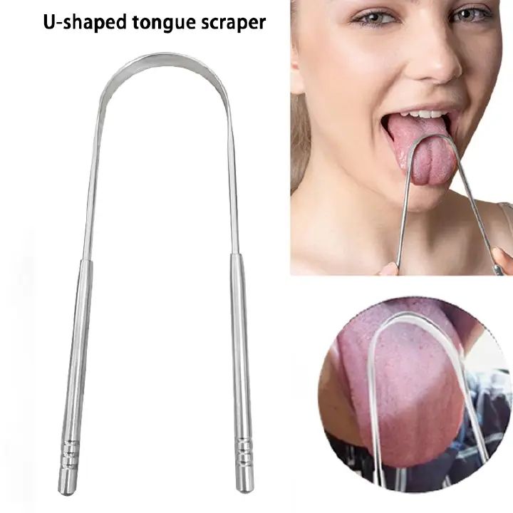 U-shaped Tongue Scraper Tongue Coating CleaningScraper Remove Bad Breath Bring Fresh Breath For Oral Suitable Men And Women-