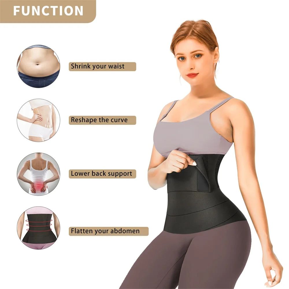 Waist Trainer Slimming Belt Women Gym Fitness Cincher Belly Control Corset Sweat Fat Burning Women Body Shaper Weight Loss - 4M-