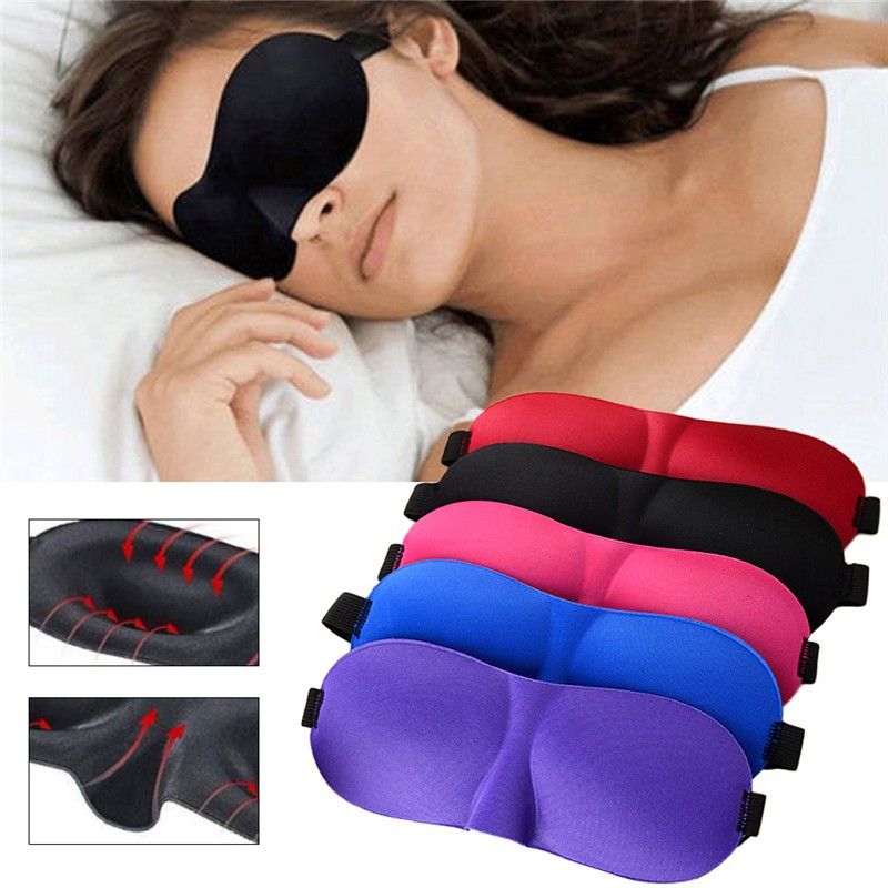 3D Sleeping Eye Mask Travel Rest Aid Eye Cover Patch Paded Soft Sleeping Mask Blindfold Eye Relax Massager -