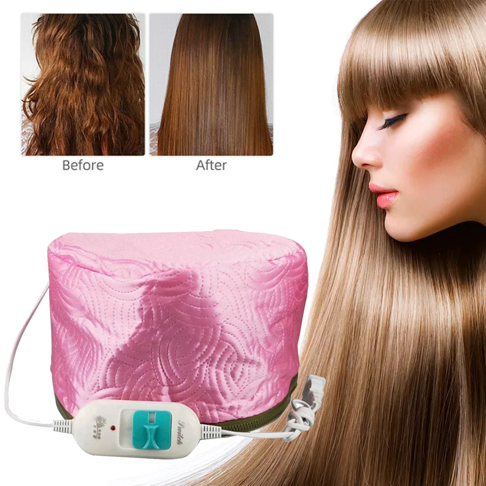 Thermal Treatment Hair Cap Heating Hair Steamer 220V 110V Care Accessories Bonnets for Women Hair Dryer Home Spa Salon Styling -