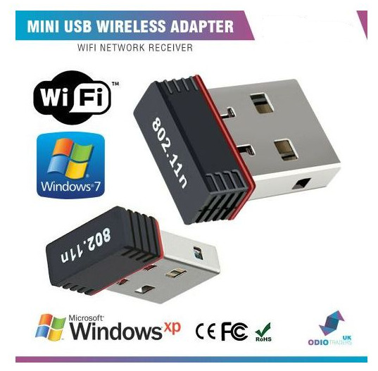 150Mbps MT7601 Mini USB WiFi Adapter Wireless Network Card 802.11 B /g/n Antenna Signal Receiver Dongle for PC Laptop Windows -