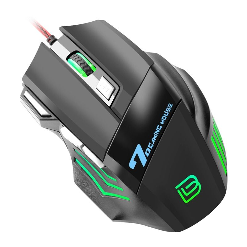 Wired Gaming Mouse USB Computer 2.4GHZ Mouse Gaming RGB Ergonomic Mouse 7 Button 3200DPI LED  Game Mice For PC Laptop-