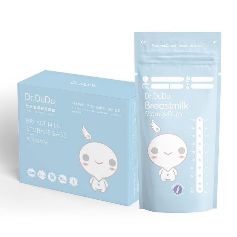 30Pcs/Bag 200ml Milk Storage Bags Milk Baby Food Storage Breast Milk Storage Bag BPA Free Baby Safe Feeding Bags Feeding -