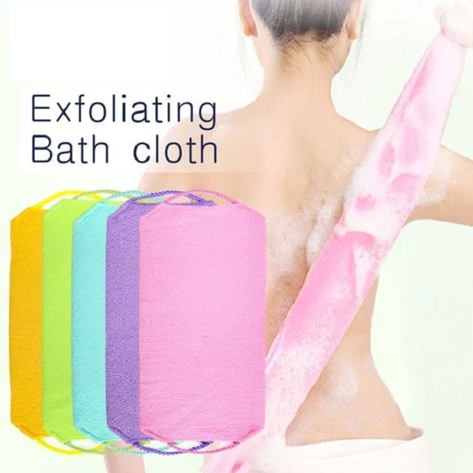 3 Pcs Bathing Scrubber Exfoliating Stretchable Pull Back Bathing Sponge Wash Cloth Scrub